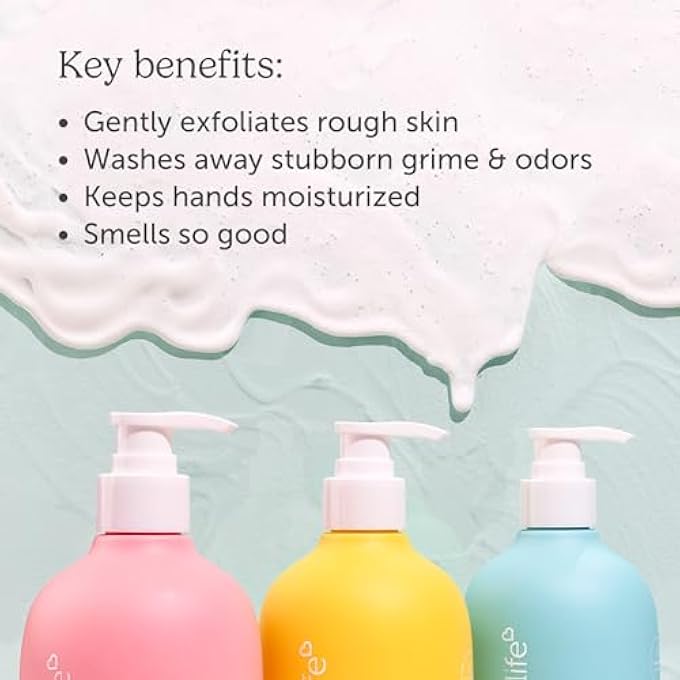 Nectar Life LIFE HAND WASH 14OZ, EXFOLIATING AND MOISTURIZING HAND SOAP WITH VOLCANIC PUMICE, JOJOBA OIL & SHEA BUTTER, FRUIT SMOOTHIE SCENT - Image 3